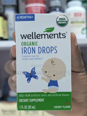 Wellements Organic Iron Drops for Babies & Toddlers 30ml