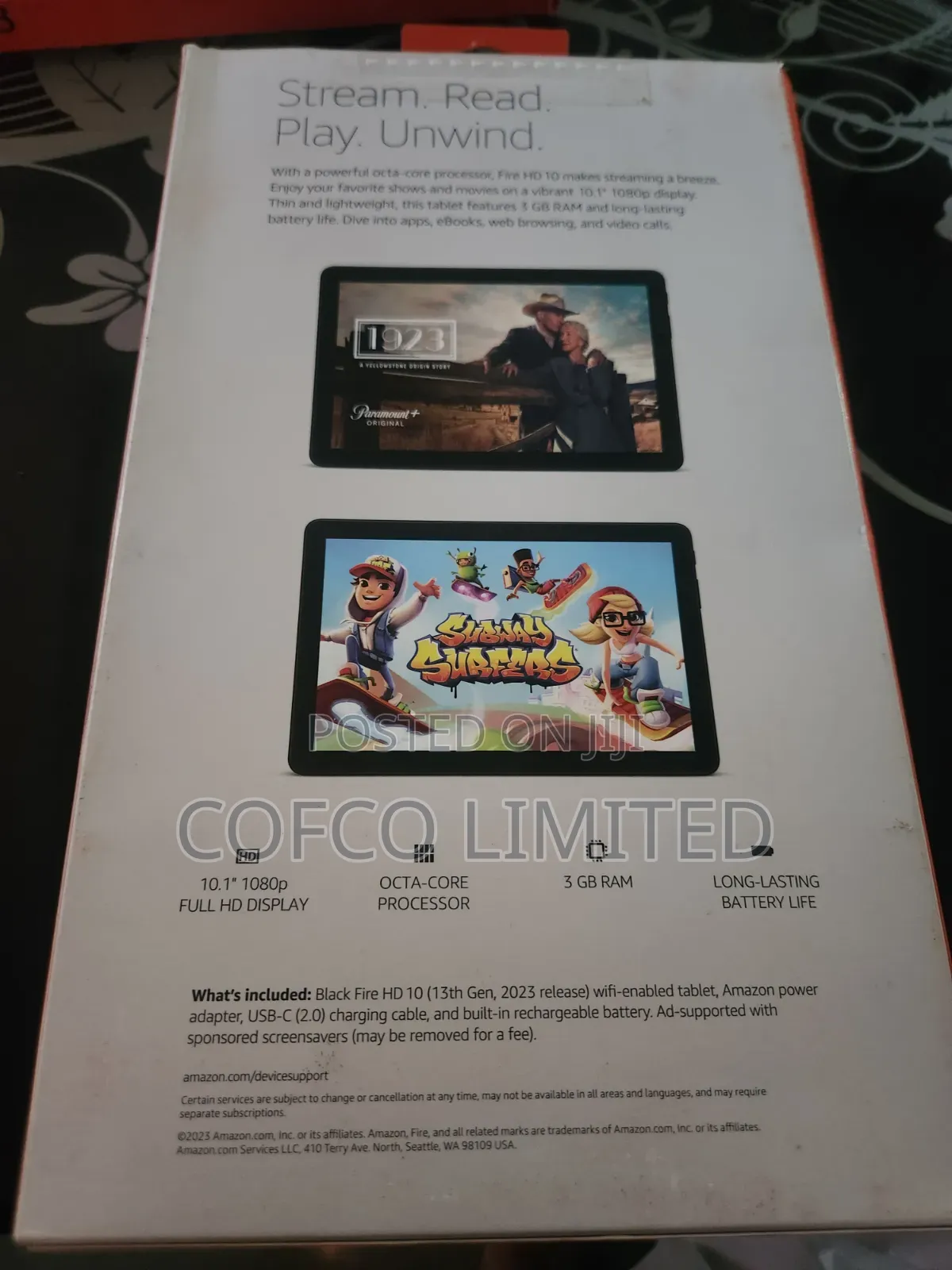 New Amazon Fire HD 10 32 GB Black