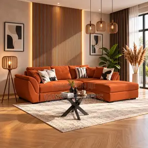 Title Luxury Modern L-Shaped Sofa & Living Room Interior Design
