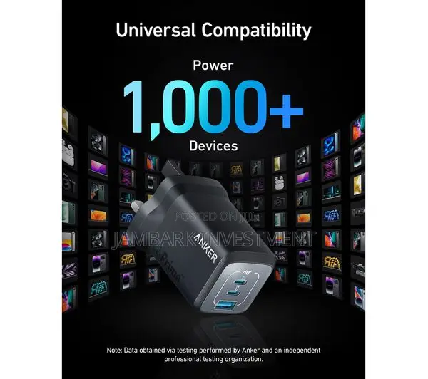 ANKER Prime 3-Port 67 W GaN USB Type-C Fast Charger