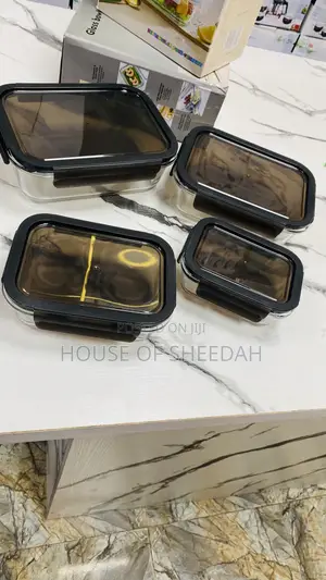 4-in-1 Borosilicate Glass Food Storage Container Set