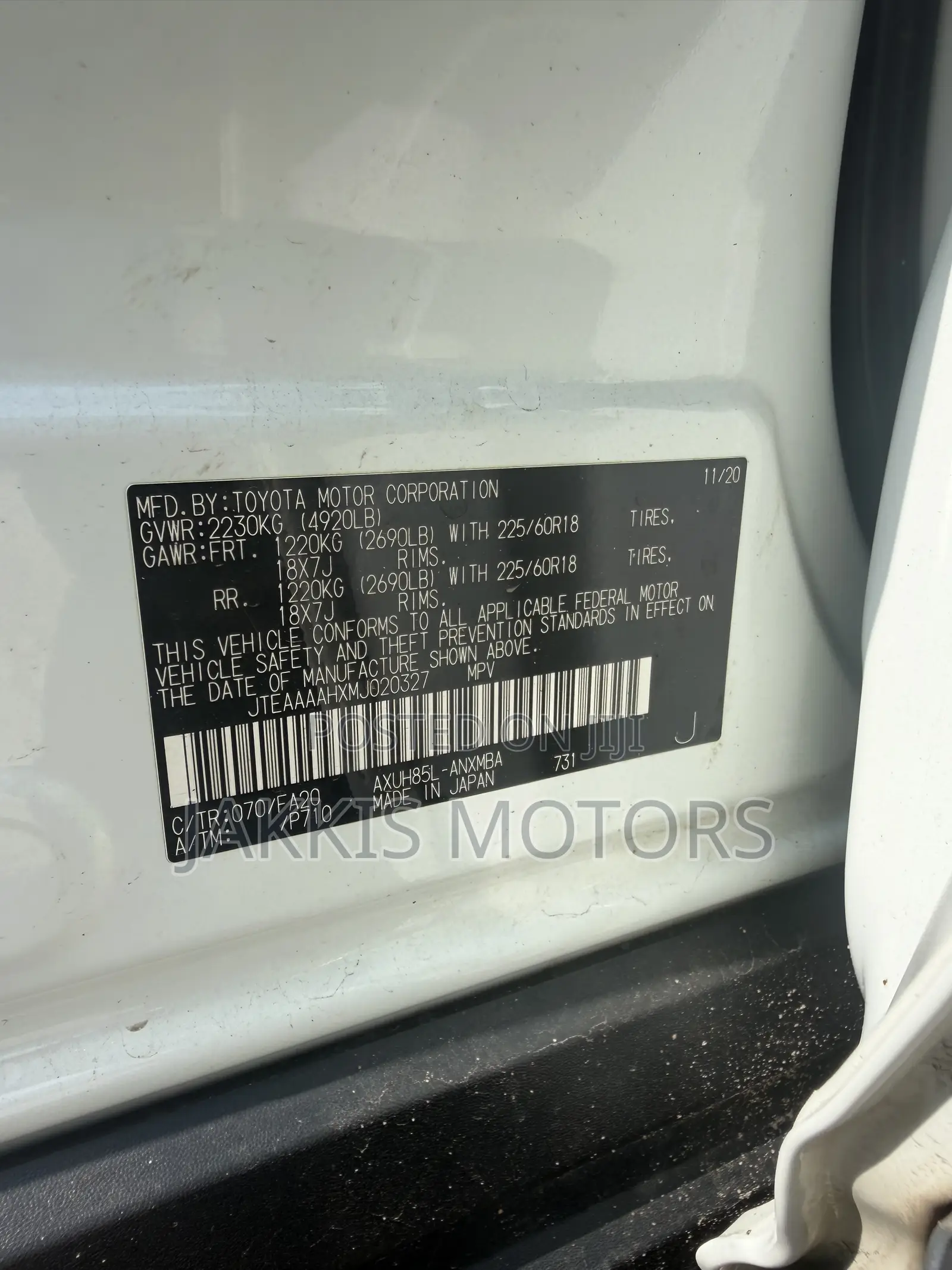 Toyota Venza Limited 2022 White
