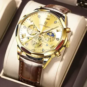 Poedagar New Waterproof Luminous Calendar Chronograph Men's Watch .