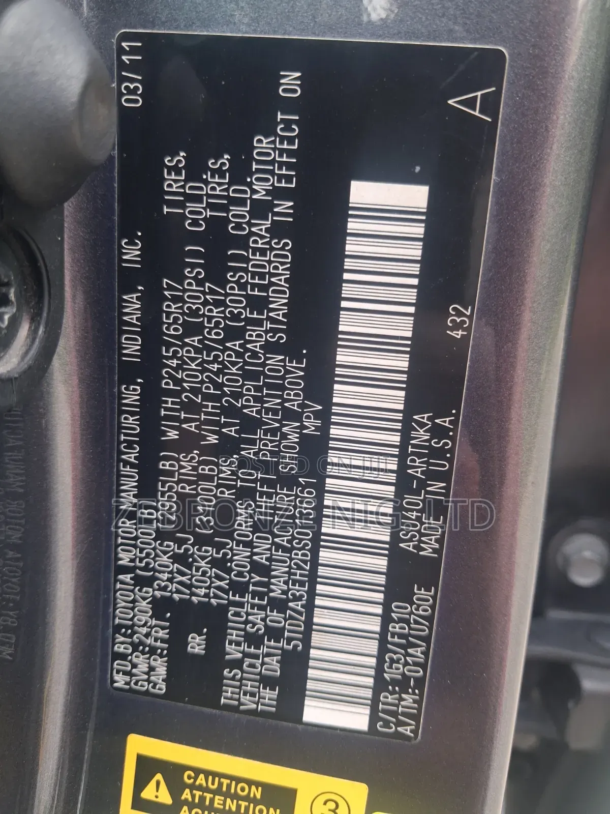 Toyota Highlander 2011 Gray