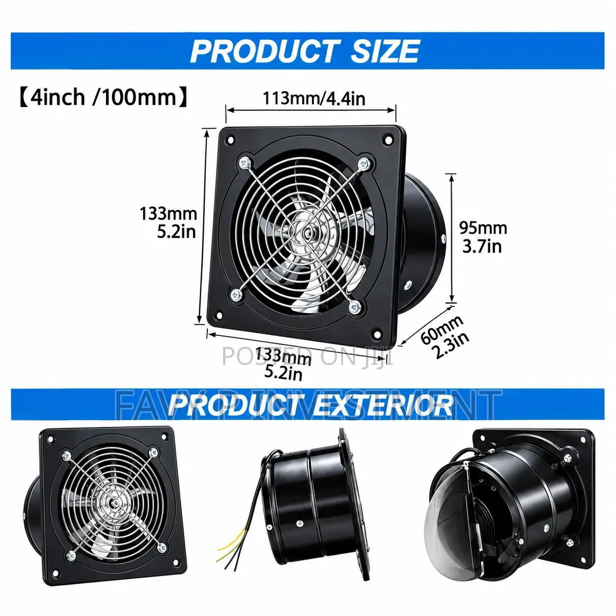 4 Inch Metal Ventilator/Exhaust Fan