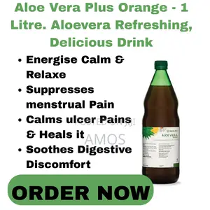 Aloe Vera Plus Orange - 1 Litre. Aloevera Refreshing, Delicious Drink