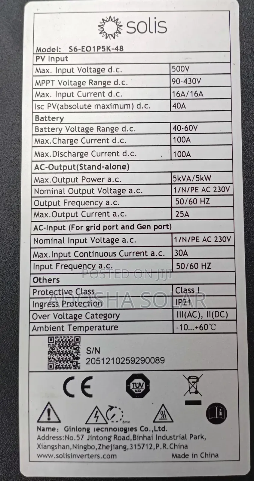 Solis 5kw Off Grid