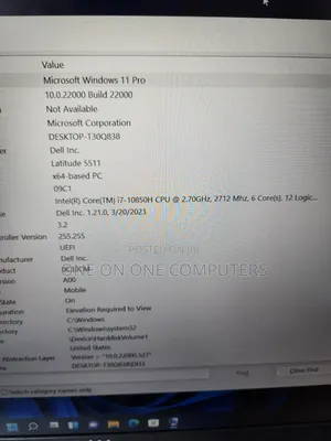 Laptop Dell Latitude 5511 16GB Intel Core i7 SSD 256GB