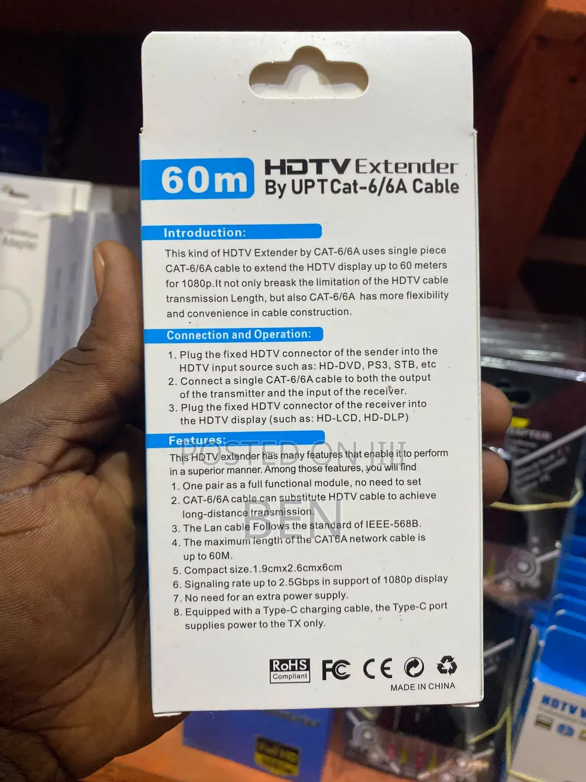 Generic 60m HDMI Network Extender Cat 6 Cable