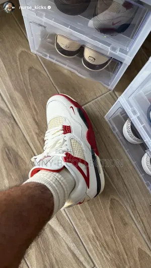 White X Red Nike Air Bike Sneakers