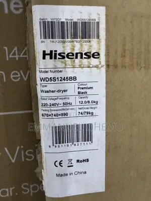 Clean Hisense 12kg/8kg Capacity Washing Machine