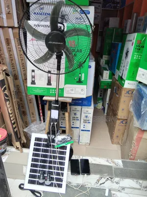 JD JINDIAN 18 Inches Solar Rechargeable Standing Fan