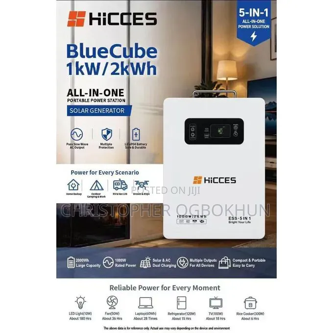 Hicess All in One 1000w, 2kw Solar System
