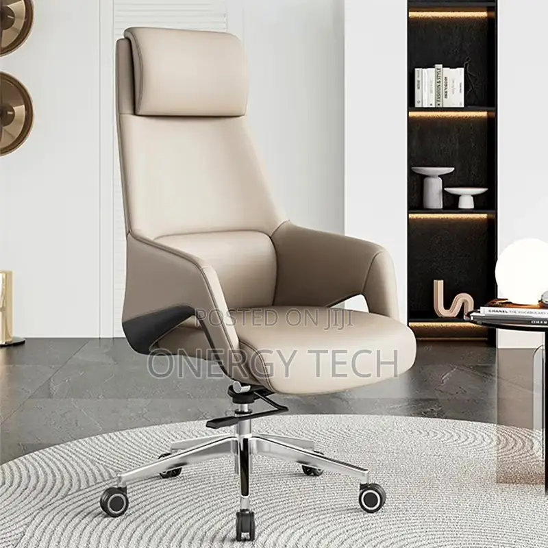 Ergonomic Luxury High-Back Executive Leather Office Chair