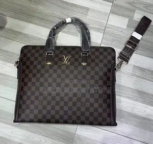Louis Vuitton Quality Luxury Men Genuine Leather Laptop Bag