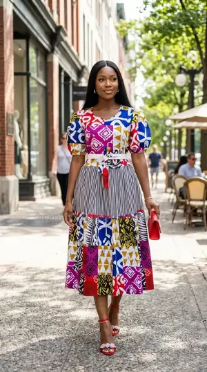 2pcs 100% Cotton Ankara Fabric Skirt and Blouse