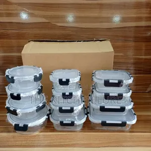 Airtight Glass Food Storage Container Set With Locking Lids