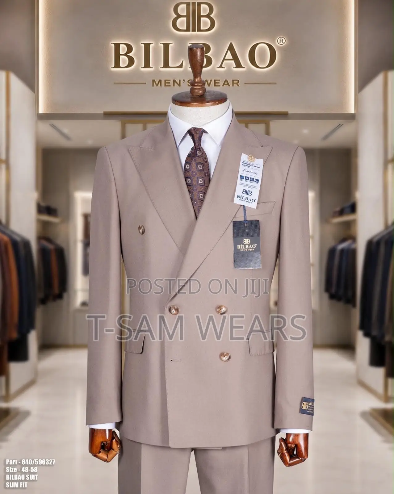 Bilbao Premium Plain Double Breasted Suit