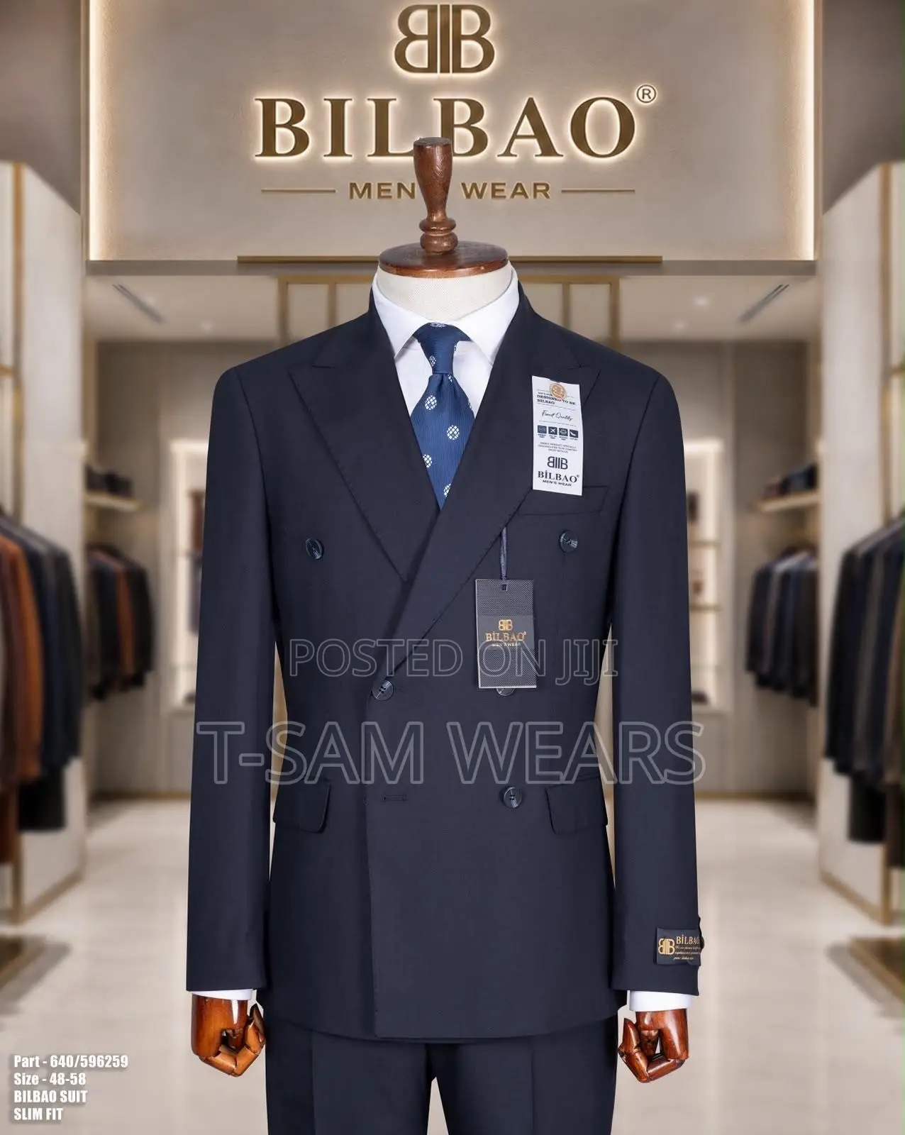 Bilbao Premium Plain Double Breasted Suit