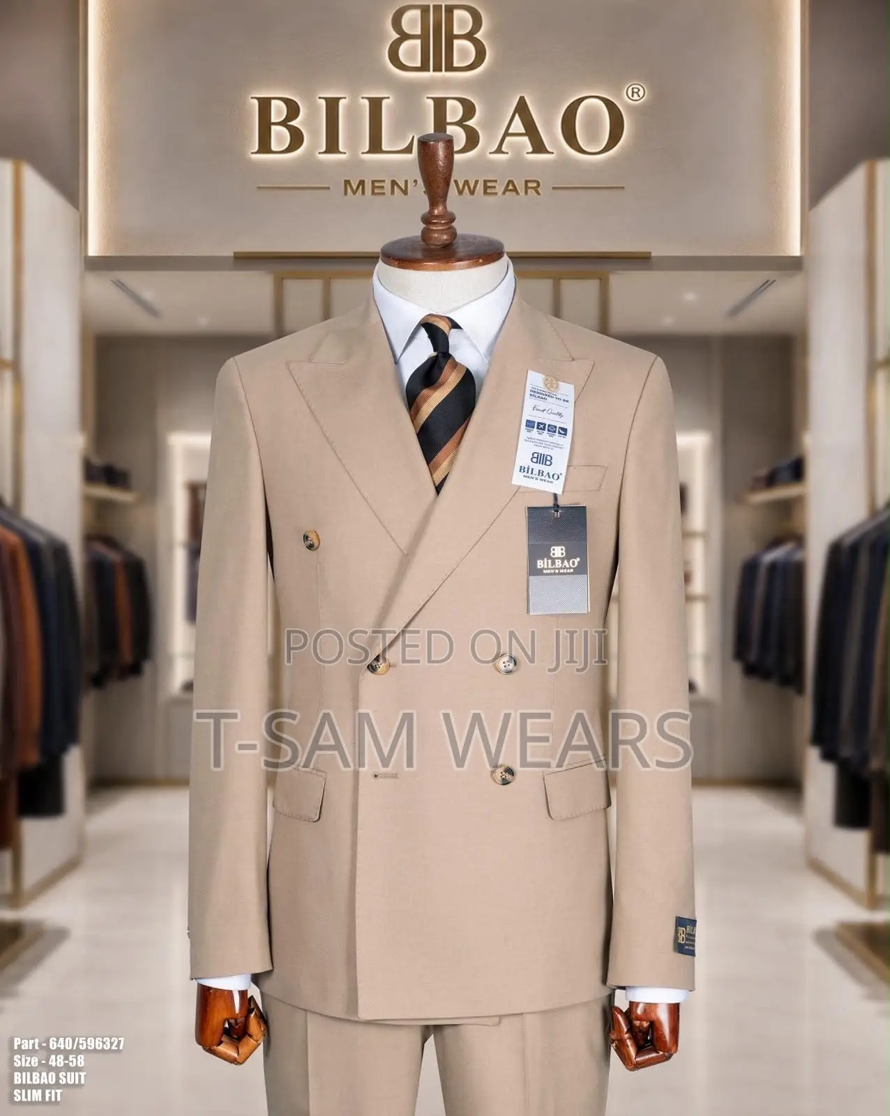 Bilbao Premium Plain Double Breasted Suit