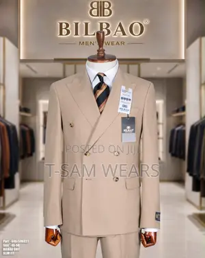 Bilbao Premium Plain Double Breasted Suit
