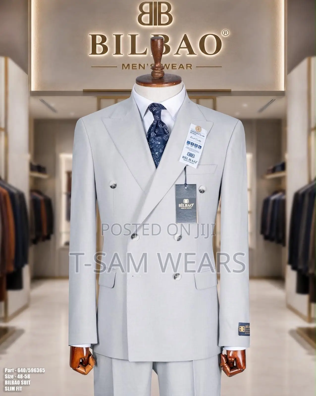 Bilbao Premium Plain Double Breasted Suit