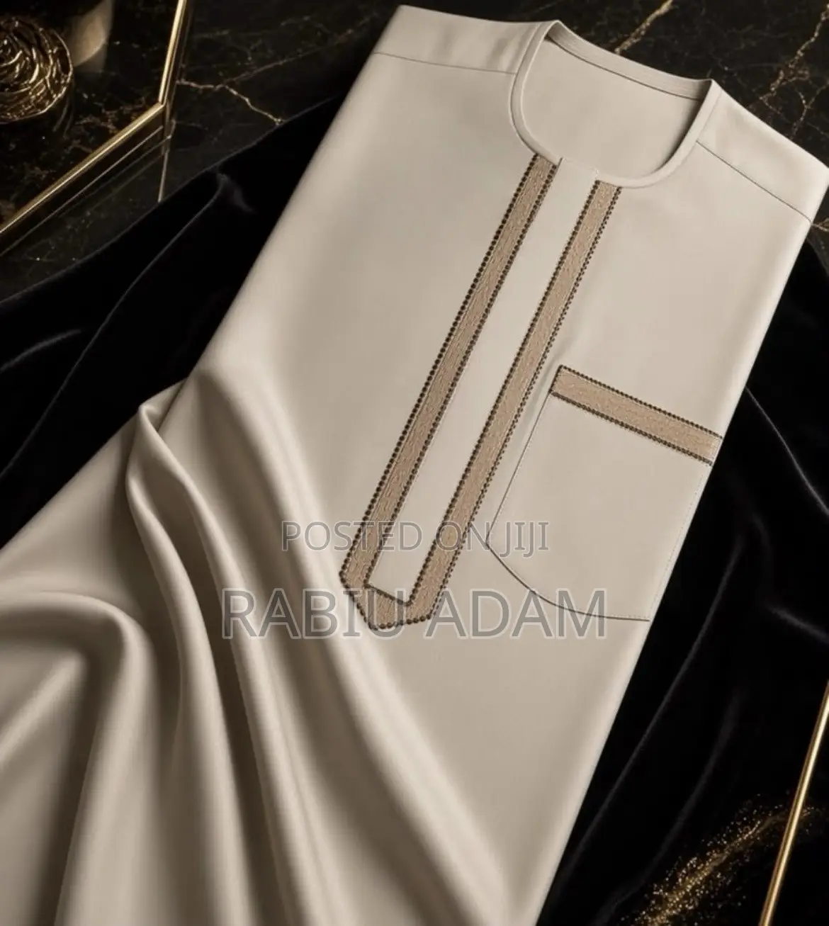 Babbar Riga With Monogram Design,Classic Kaftans