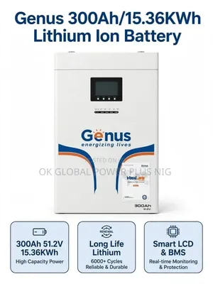 Genus 15.36kwh Lithium-Ion Battery With 5 Years Warranty
