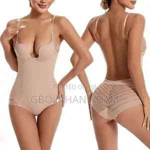 Backless U-Plunge Shaping Bodysuit