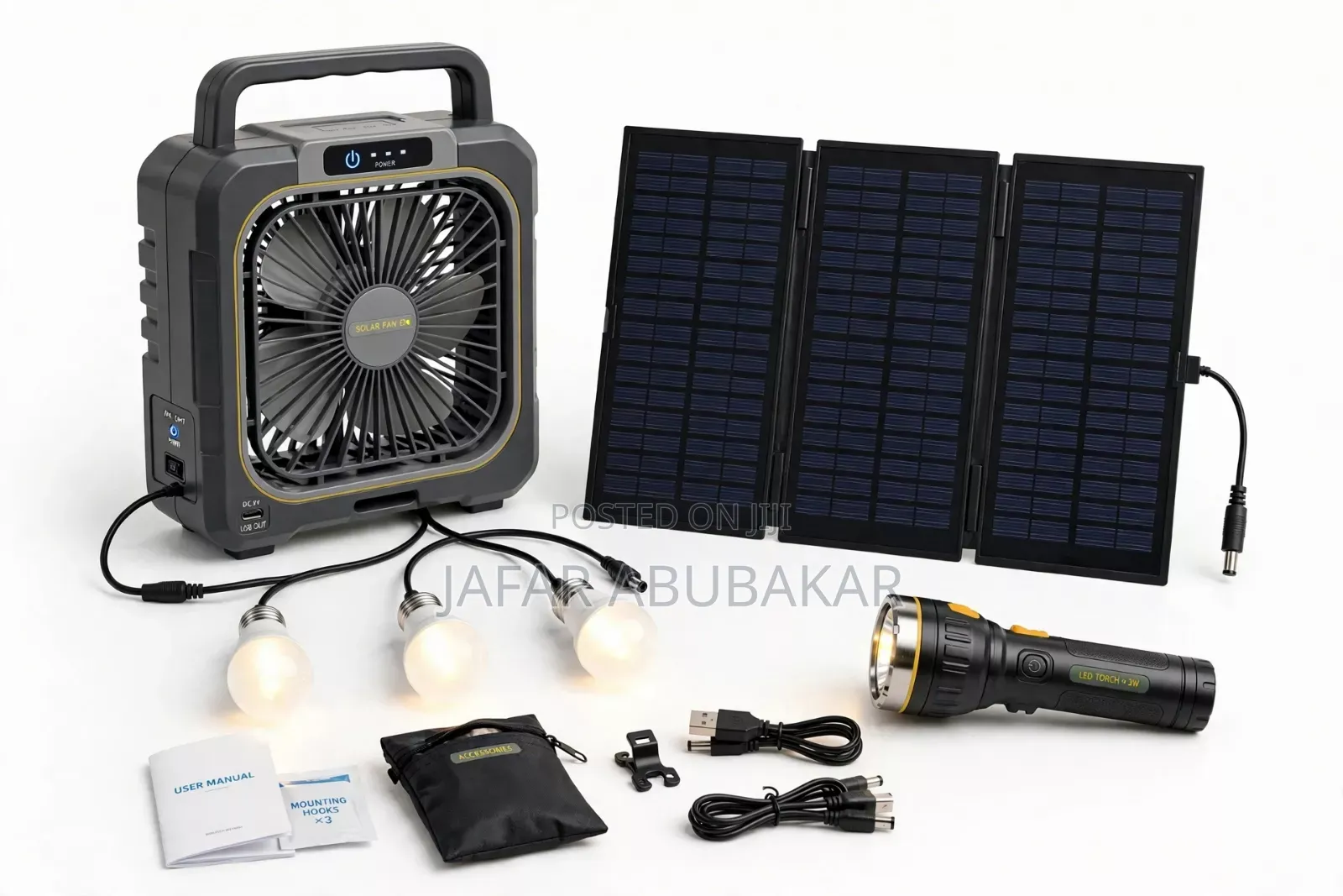 Electronic Power Fan Lighting Solar System