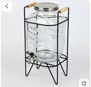 Glass Juice Dispenser With Stand