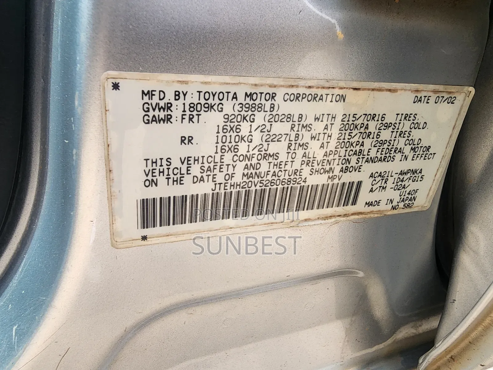 Toyota RAV4 Automatic 2003 Silver