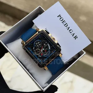 Poedagar Chronograph Quality Silicone Strap Wristwatches