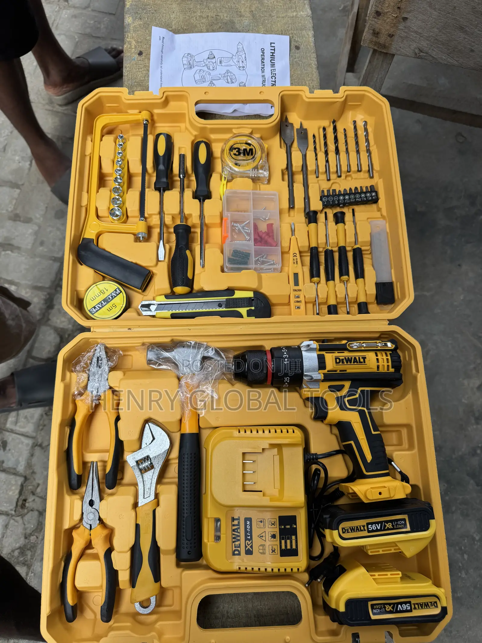 DEWALT Cordless Drill Tool Kit – Complete Tool Set With Accessories