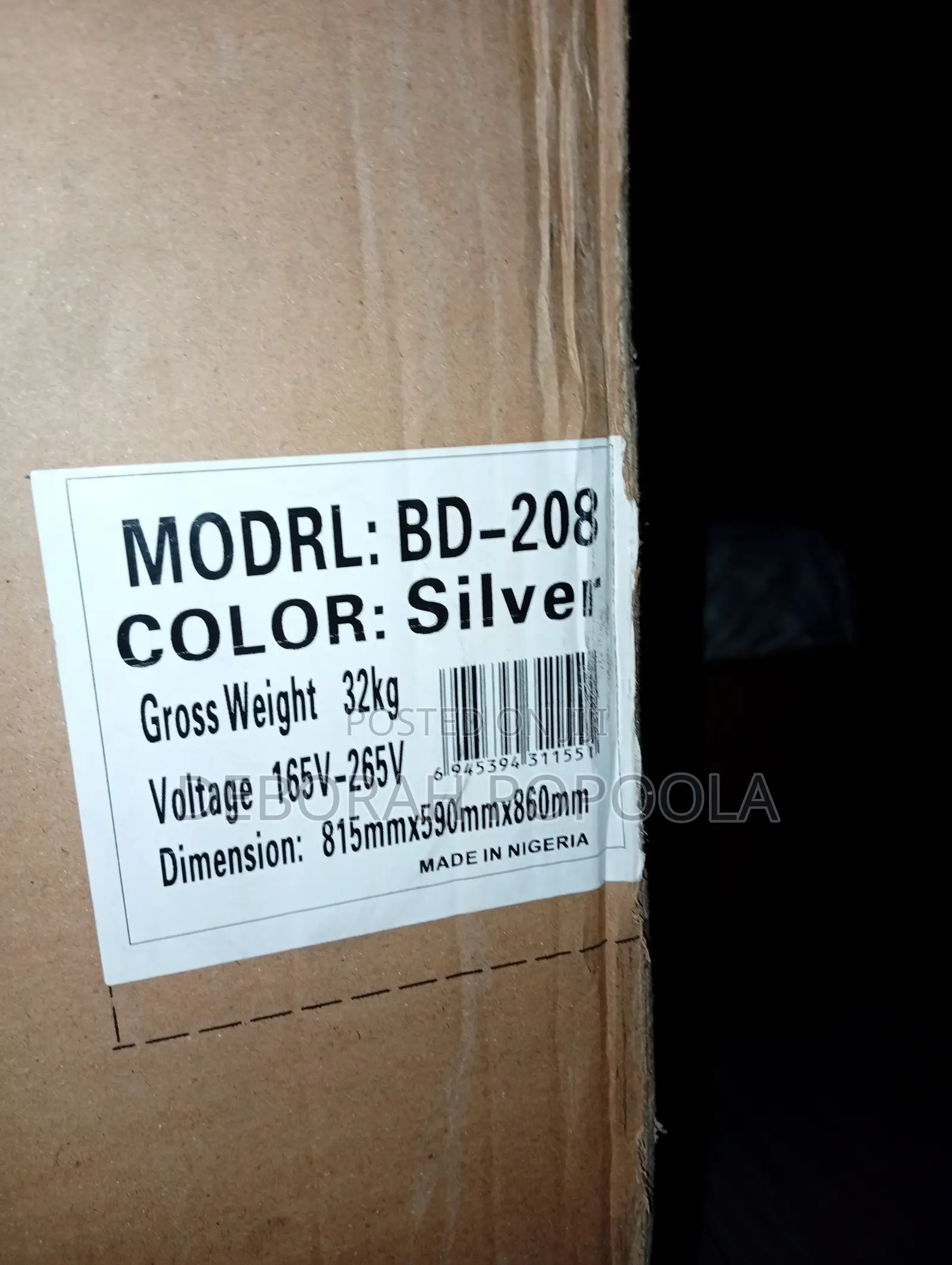 Snowsea Model BD 208.voltage 165v-265v