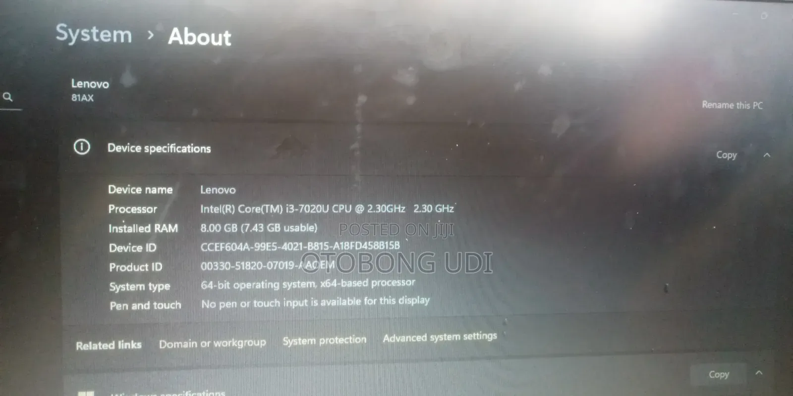 Laptop Lenovo V330 8GB Intel Core 3 SSD 256GB