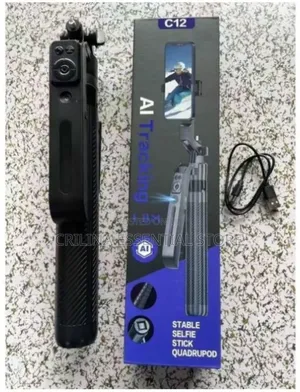 360degree Rotation AI Face Tracking 1.8M Stable Selfie Stick Quadrupod