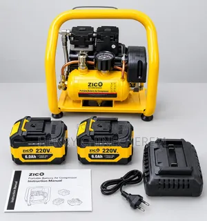 Portable Battery Air Compressor – 2 Batteries & Charger