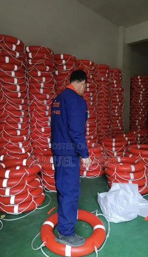 Orange and White Lifebuoy Rings