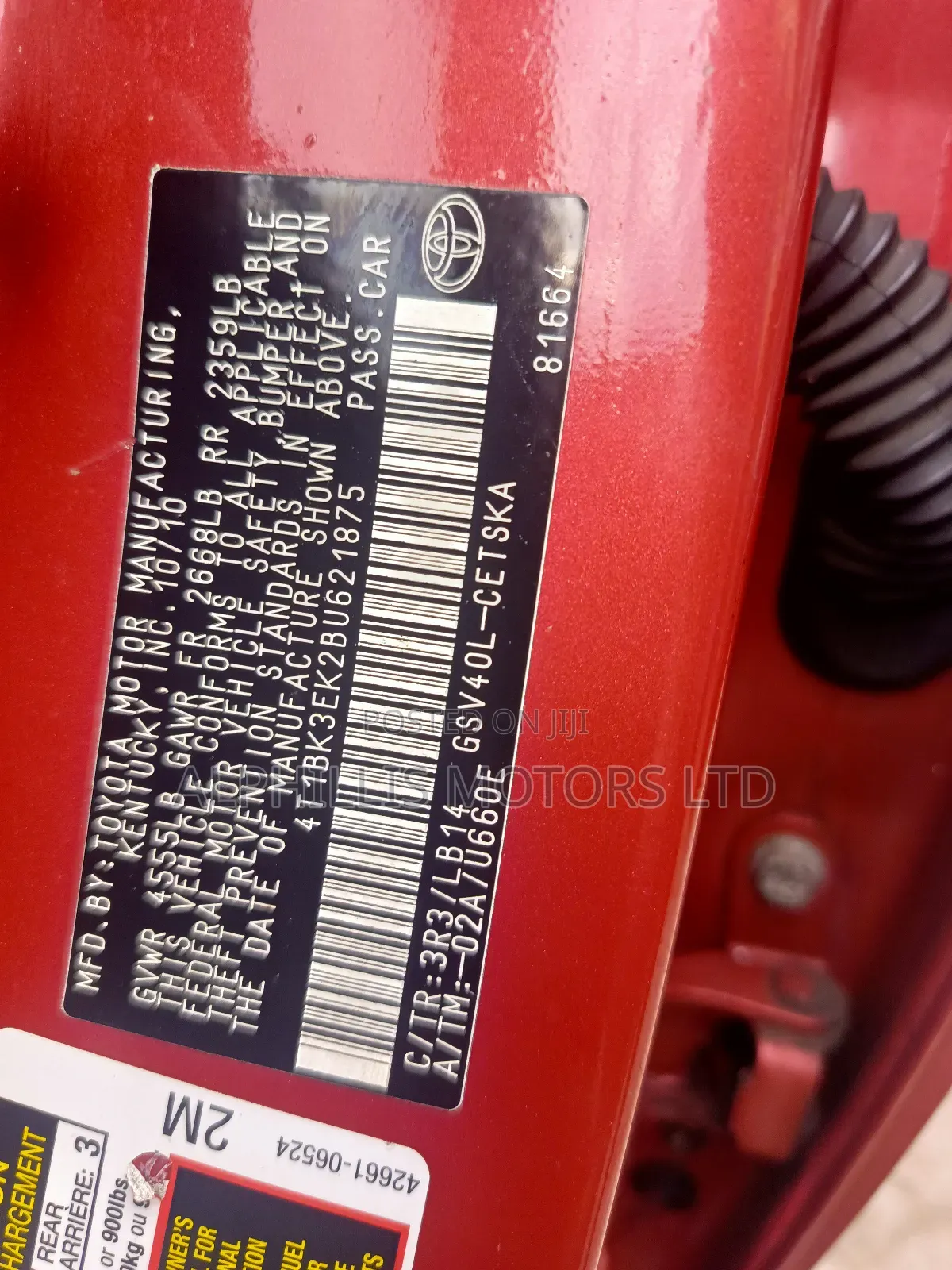 Toyota Camry 2011 Red