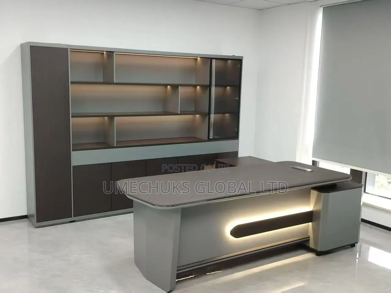 Executive 1.8m Manager's Office Desk With Extension and Led Lights