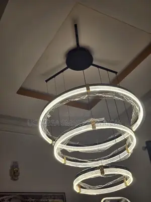 Modern Creative Nordic Luxury Multiple Cyclic Structures Pendant Light