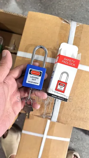 Blue Lockout/Tagout (LOTO) Safety Padlock Featuring a 1 1/2" (3