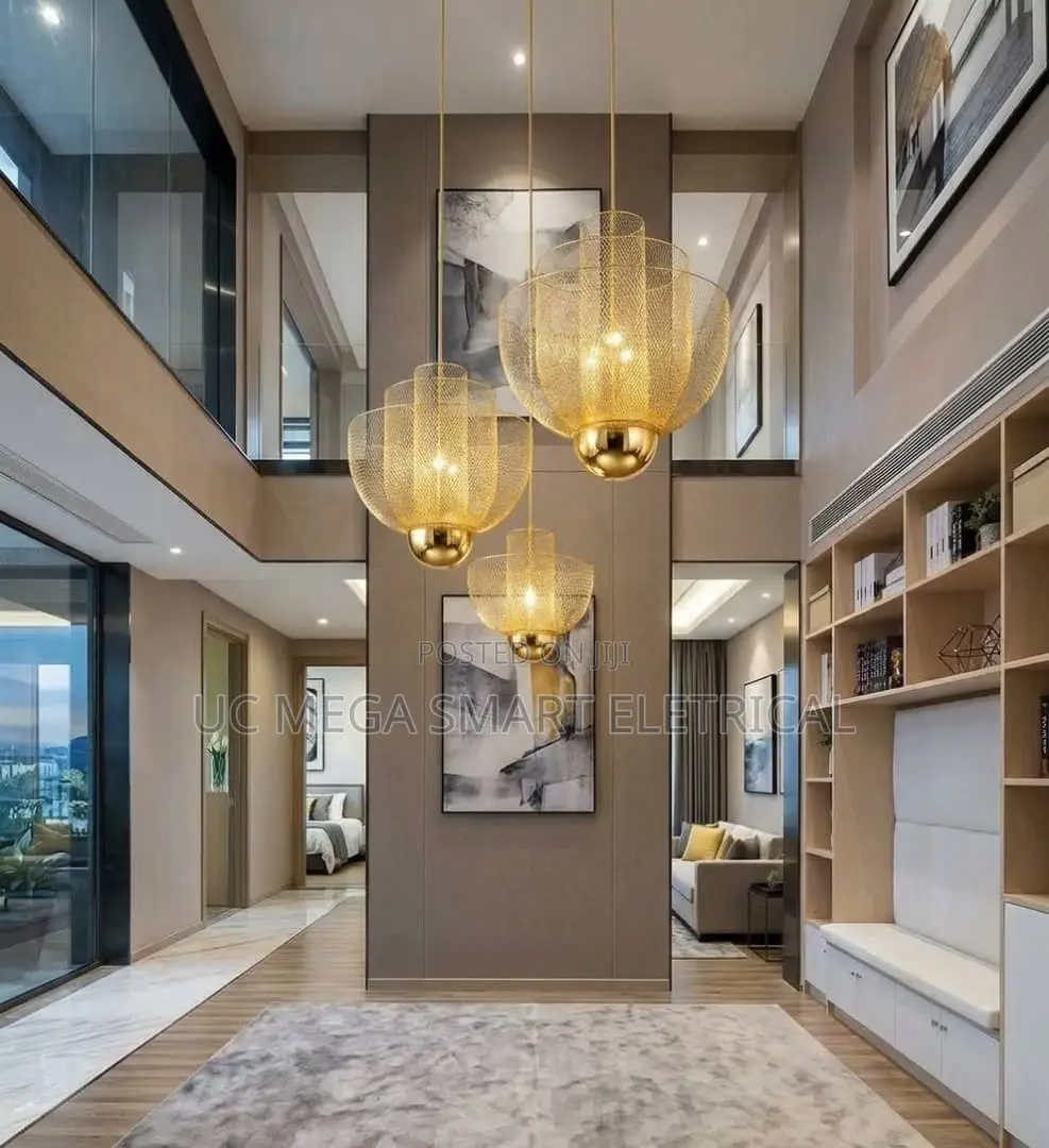 Designer LED Chandelier Lustre Minimalist Iron Pendant Light