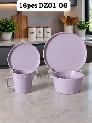 16pcs Dinner Set Purple Color.