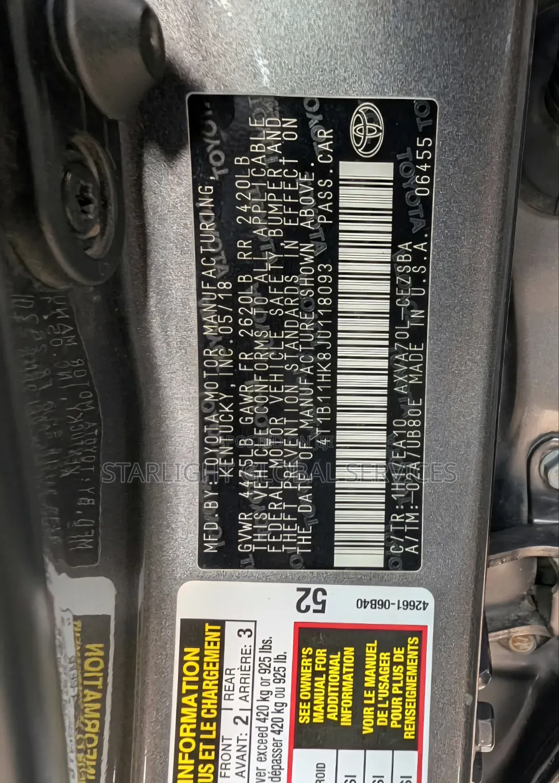 Toyota Camry 2018 Gray