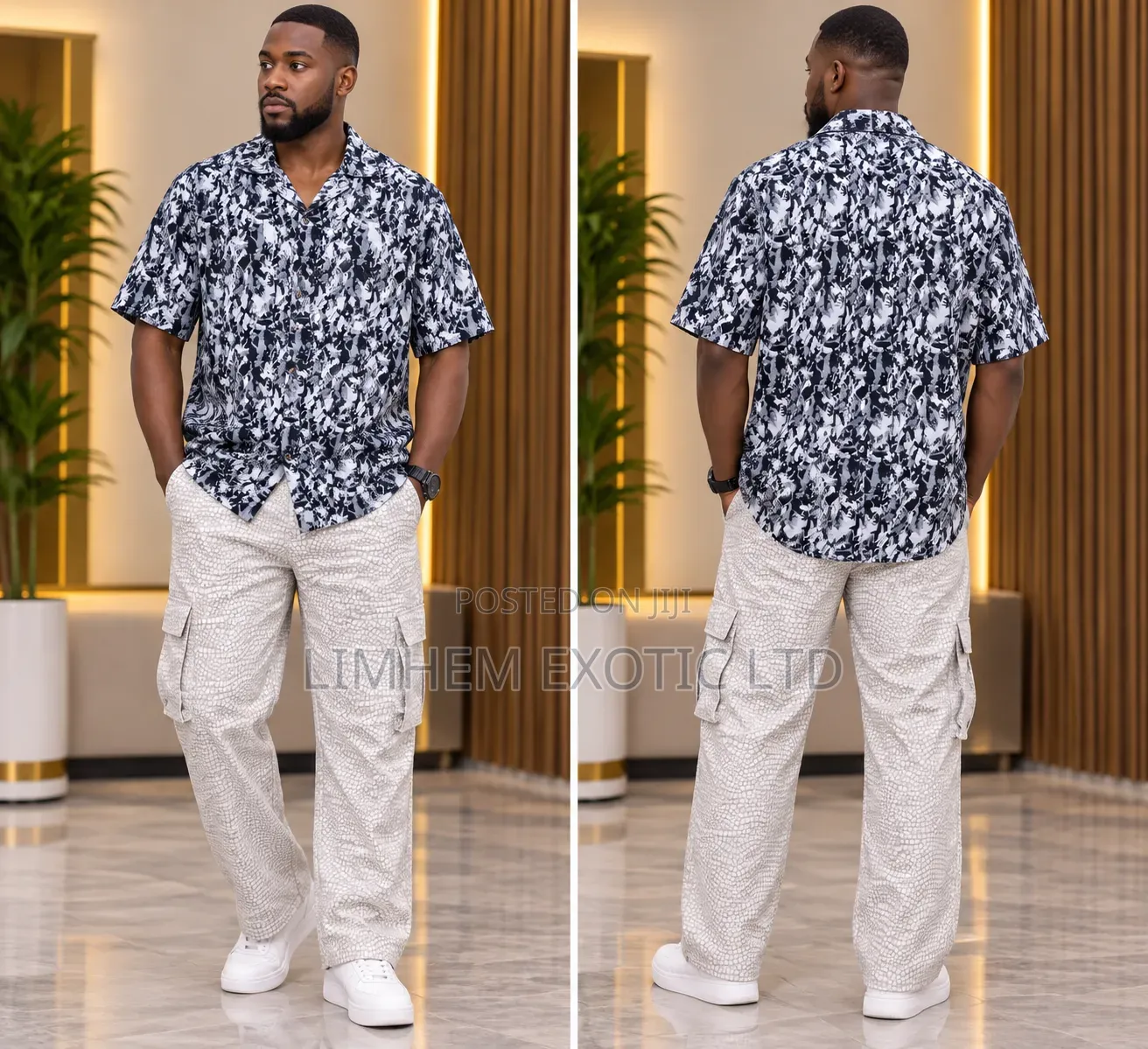 Mens Abstract Patterned Vintage Shirt