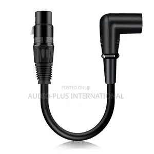 XLR Right Angle Male to Straight Female Cable. (2Meters)