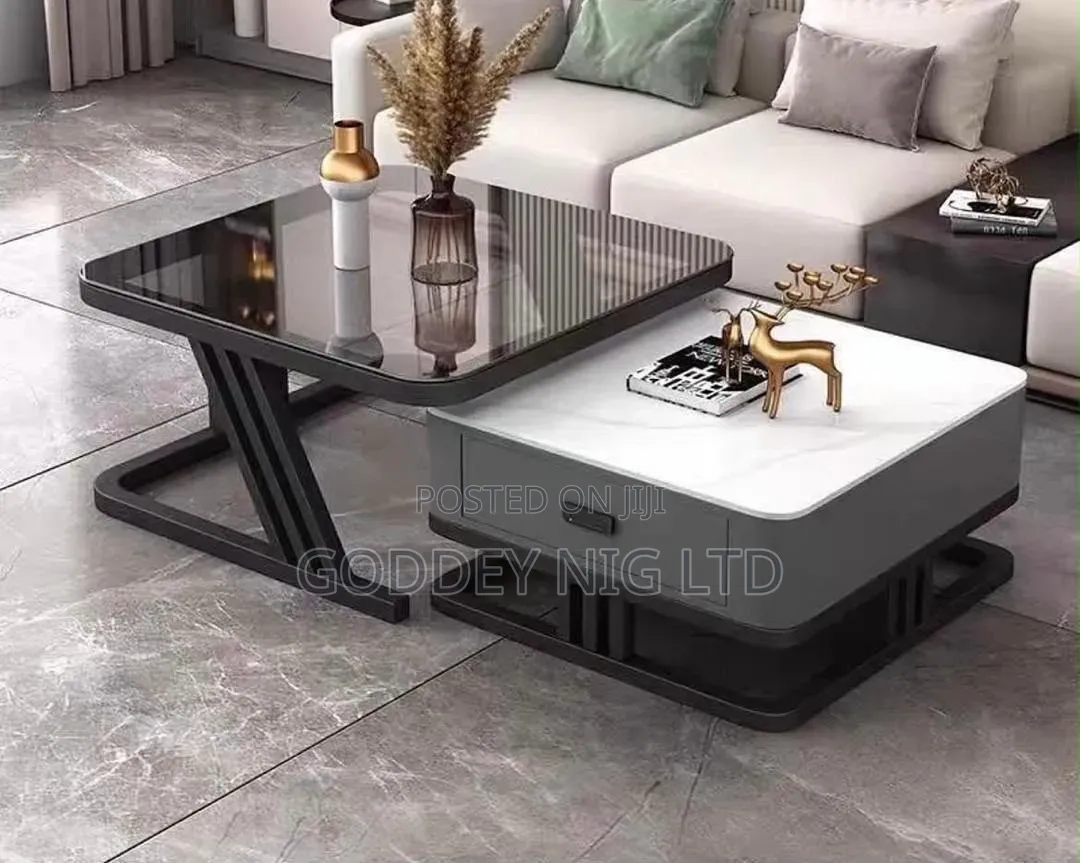 Glass Center Table With Drawer