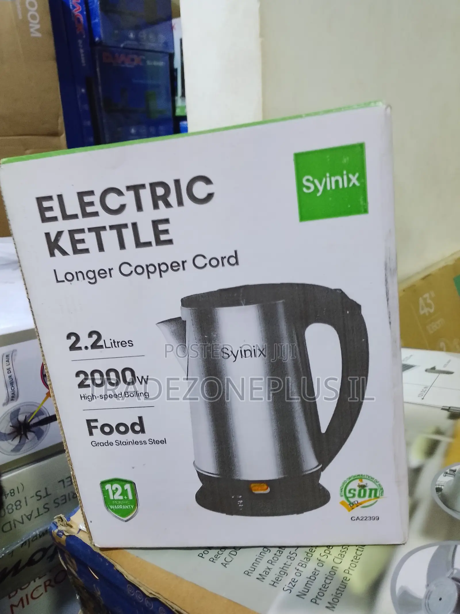 Synix Powerful 2000W Water Boiler With Extended Cord